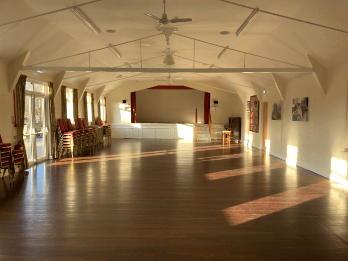 A picture of the main hall inside Walton Village Hall